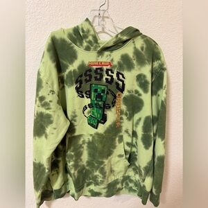 MAD Engine Green Tie-Dye Minecraft Hoodie